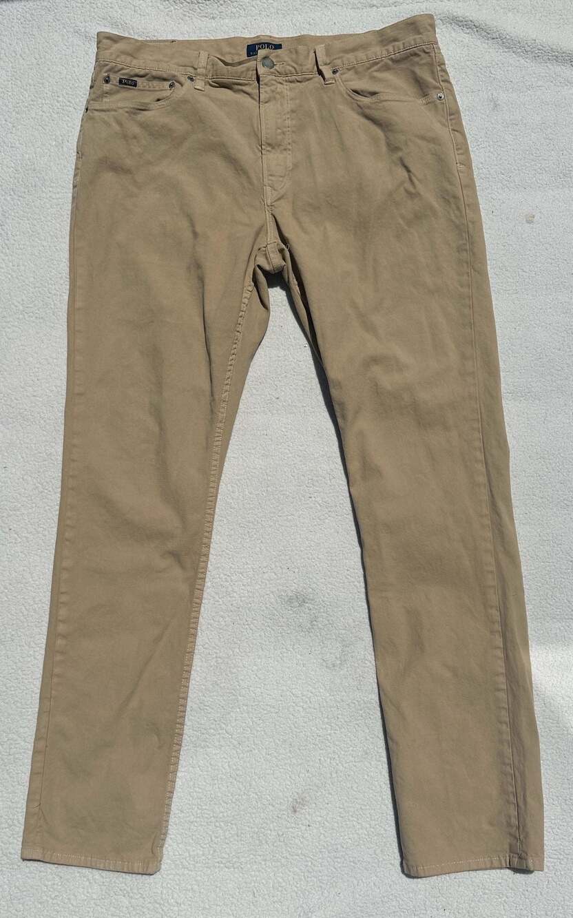 Polo Ralph Lauren Men's 5-Pocket Canvas Pants Tan Khaki Size 36x30